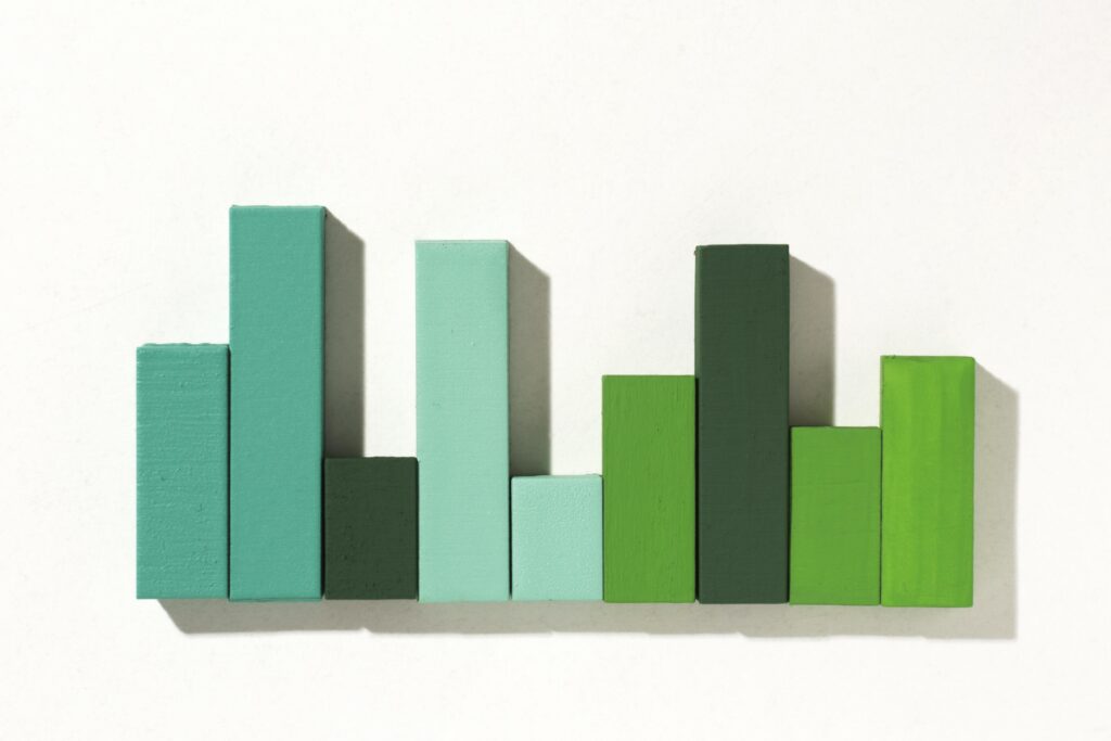 Statistics presentation with chart